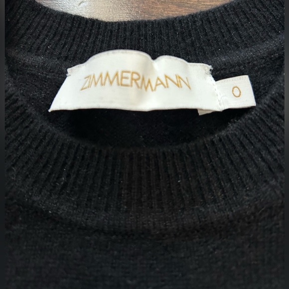 Zimmermann Black Cashmere Sweater with Logo - Picture 6 of 6